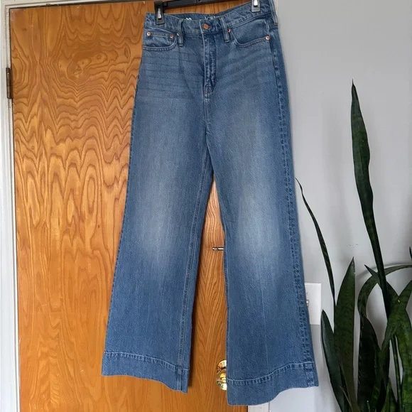 J. Crew Light Blue High-Rise Wide-Leg Jeans - Picture 3 of 9